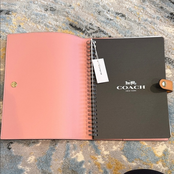 Coach Pink Monogrammed Notebook Cover - Picture 3 of 4